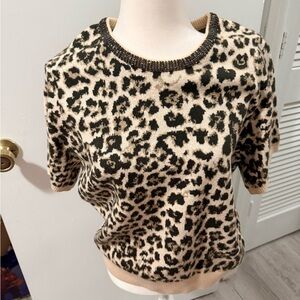 Philosophy Leopard Print Knit Top